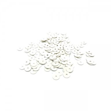 7mm baltos sp. žvyneliai, 5g