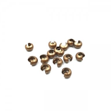 6mm vario sp. užbaigimo detalės spaustukų paslėpėjai "kriauklytės", 15vnt.