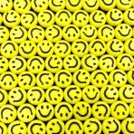 7x3mm geltonos sp. plastiko karoliukai šypsenėlės, 20vnt.