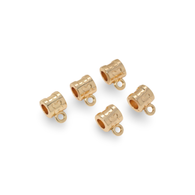 7x10mm 14k aukso sp. nerūdijančio plieno pakabuko laikiklis, 1vnt.