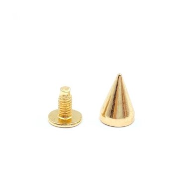 7x10mm rausvo aukso sp. įsukamos metalinės kniedės, 8vnt.