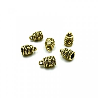 7x11mm aukso sp. kepurėlės, 14vnt.