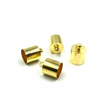 7x11mm aukso sp. kepurėlės, 15vnt.