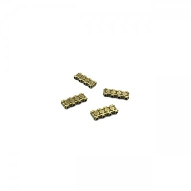 7x17mm žalvario sp. intarpai, 15vnt.