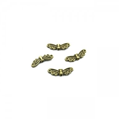 7x22mm žalvario sp. intarpai, 16vnt.
