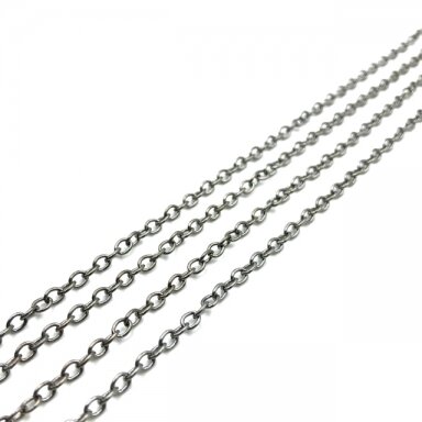 4x3mm juodintos sp. grandinėlė, 1m