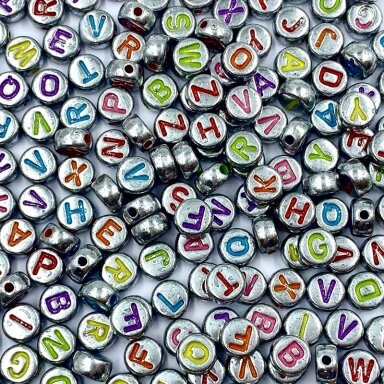 7x4mm plastikinių raidžių mix, 200vnt. 7x4mm plastikinių raidžių mix, 200vnt.