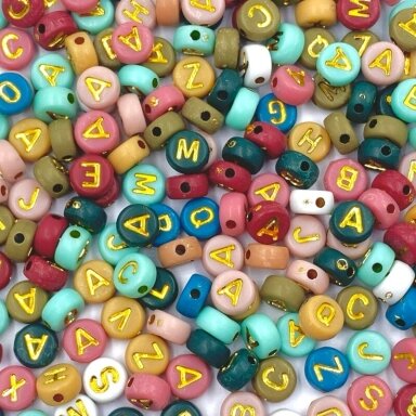 7x4mm plastikinių raidžių mix, 200vnt. 7x4mm plastikinių raidžių mix, 200vnt.