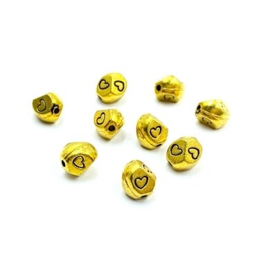 7x6mm aukso sp. intarpai, 19vnt.