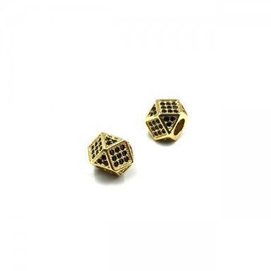 7x7mm aukso sp. nerūdijančio plieno intarpas su cirkoniais, 1vnt. 7x7mm aukso sp. nerūdijančio plieno intarpas su cirkoniais, 1vnt.