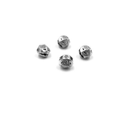 7x7mm sidabro sp. intarpai, 17vnt.
