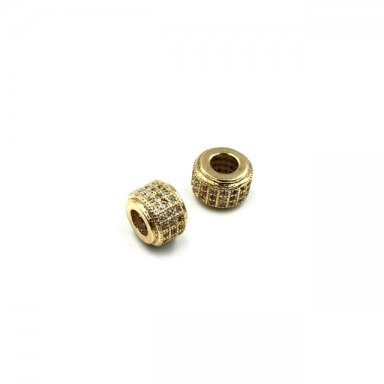7x9mm aukso sp. nerūdijančio plieno intarpas su cirkoniais, 1vnt. 7x9mm aukso sp. nerūdijančio plieno intarpas su cirkoniais, 1vnt.