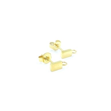 7x3mm 14k aukso sp. nerūdijančio plieno auskarų įvėrimai, 2vnt. 7x3mm 14k aukso sp. nerūdijančio plieno auskarų įvėrimai, 2vnt.