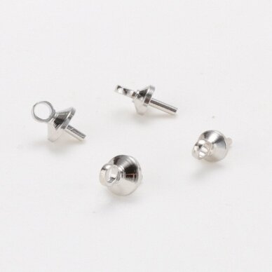 7x5mm platinos sp. nerūdijančio plieno įklijuojamas pakabukų laikiklis, 6vnt. 7x5mm platinos sp. nerūdijančio plieno įklijuojamas pakabukų laikiklis, 6vnt.