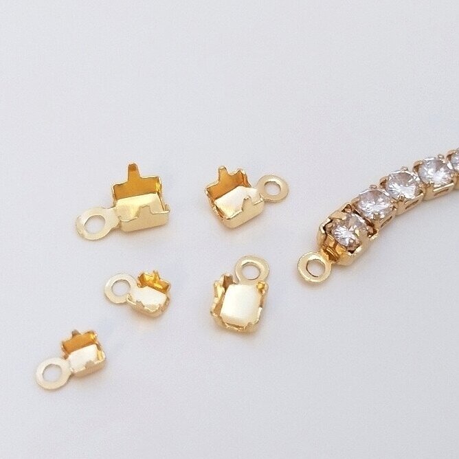 7x4mm 14k aukso sp. nerūdijančio plieno užbaigimo detalės, 5vnt. 1