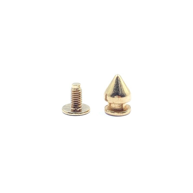 7x10mm rausvo aukso sp. įsukamos metalinės kniedės, 8vnt.