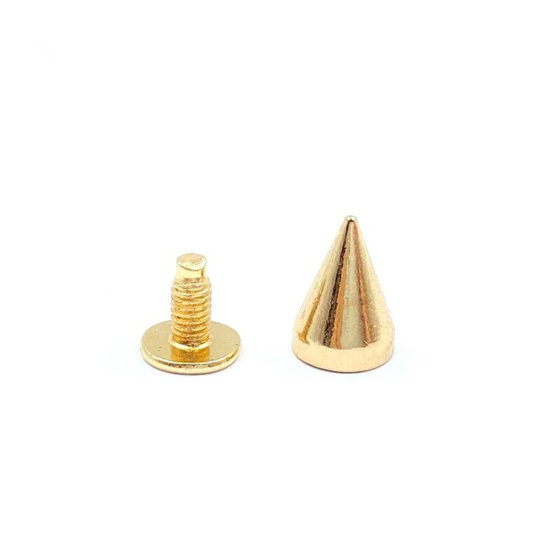 7x10mm rausvo aukso sp. įsukamos metalinės kniedės, 8vnt.