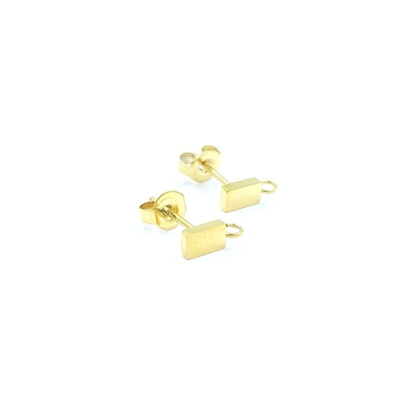 7x3mm 14k aukso sp. nerūdijančio plieno auskarų įvėrimai, 2vnt. 7x3mm 14k aukso sp. nerūdijančio plieno auskarų įvėrimai, 2vnt.
