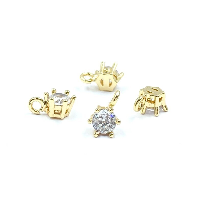 7x5mm 14k aukso sp. nerūdijančio plieno pakabukas, 1vnt.