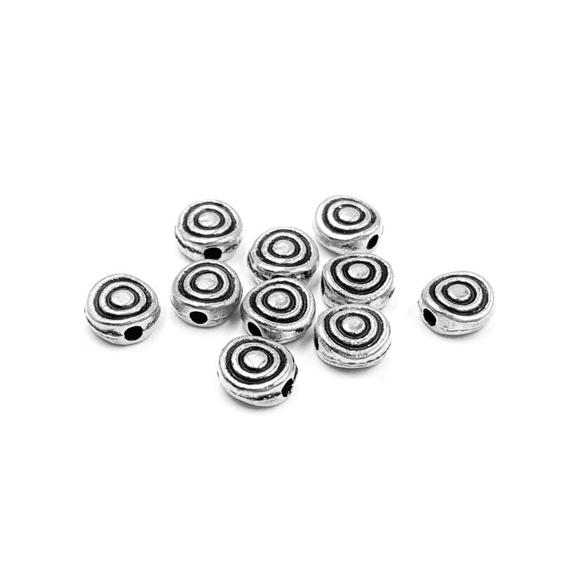 7x6mm sidabro sp. intarpai, 46vnt.