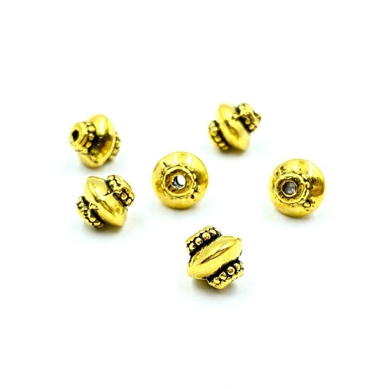 7x7mm aukso sp. intarpai, 22vnt.