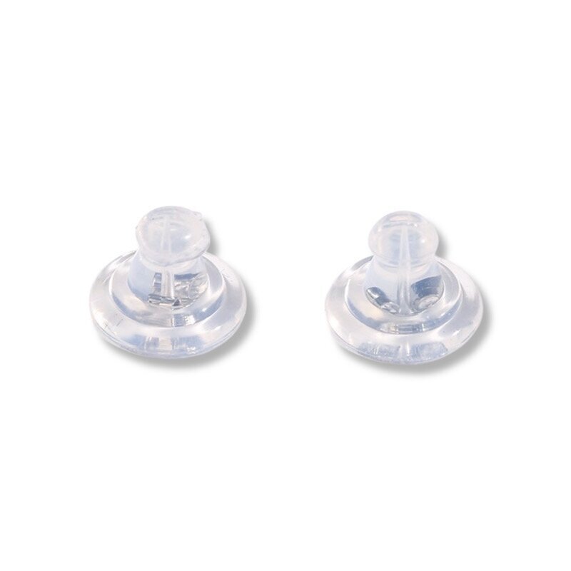7x9mm platinos sp. nerūdijančio plieno ir silikono auskarų fiksatoriai, 4vnt. 7x9mm platinos sp. nerūdijančio plieno ir silikono auskarų fiksatoriai, 4vnt.