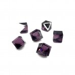 8mm violetinės sp. kubo formos klijuojami kristalai, 5vnt.