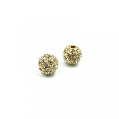 8mm aukso sp. nerūdijančio plieno intarpas su cirkoniais, 1vnt. 8mm aukso sp. nerūdijančio plieno intarpas su cirkoniais, 1vnt.