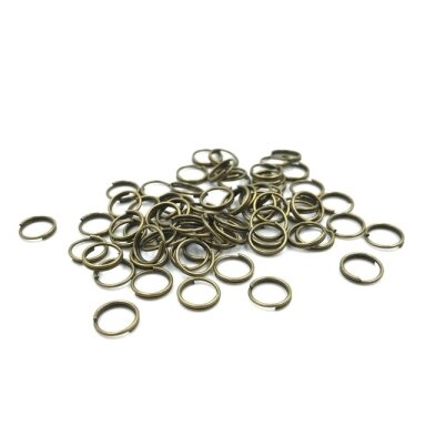 8mm dvigubi žalvario sp. žiedeliai, 10g 8mm dvigubi žalvario sp. žiedeliai, 10g