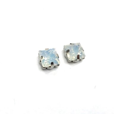 8mm mėnulio sp. kristalai sidabro sp. rėmeliuose, 2vnt