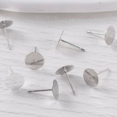 8mm platinos sp. nerūdijančio plieno auskarų įvėrimai, 2vnt. 8mm platinos sp. nerūdijančio plieno auskarų įvėrimai, 2vnt.
