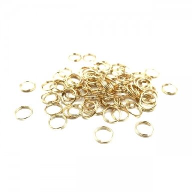 8mm rausvo aukso sp. dvigubi žiedeliai, 10g