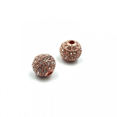 8mm rausvo aukso sp. nerūdijančio plieno intarpas su cirkoniais, 1vnt. 8mm rausvo aukso sp. nerūdijančio plieno intarpas su cirkoniais, 1vnt.