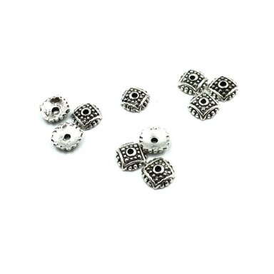 8mm sidabro sp. kepurėlės, 49vnt.