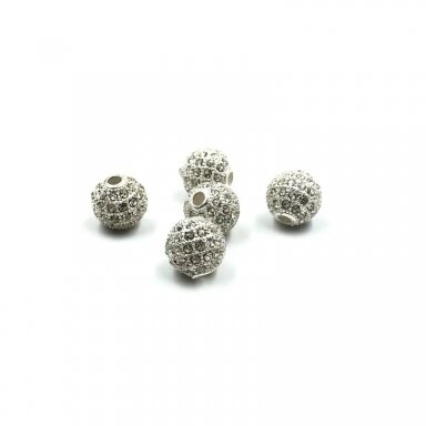 8mm sidabro sp. nerūdijančio plieno intarpas su cirkoniais, 1vnt. 8mm sidabro sp. nerūdijančio plieno intarpas su cirkoniais, 1vnt.