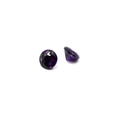 8mm violetinės sp. apvalūs cirkoniai, 2vnt.