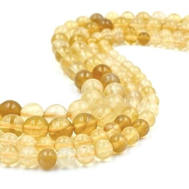 8mm geltonasis fluoritas, 40cm juosta 8mm geltonasis fluoritas, 40cm juosta