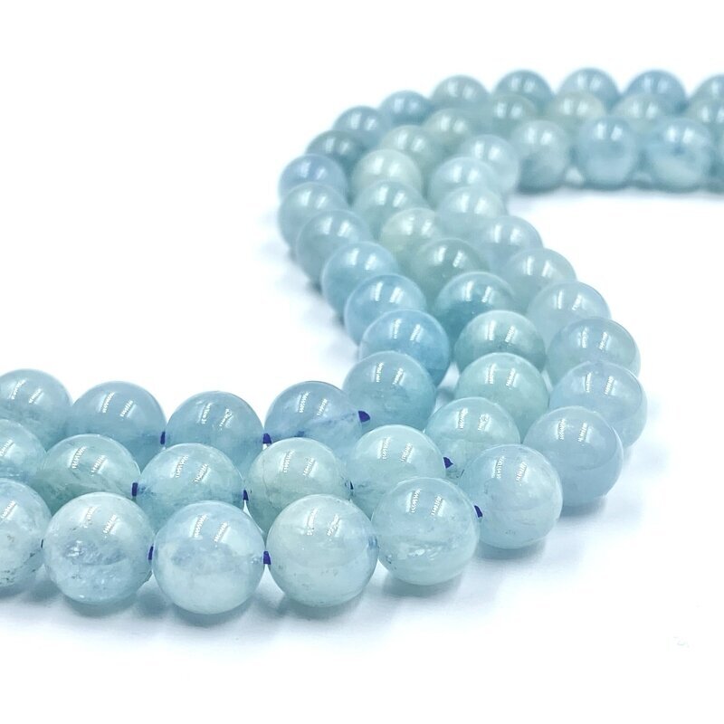8mm akvamarinas, 40cm juosta 8mm akvamarinas, 40cm juosta