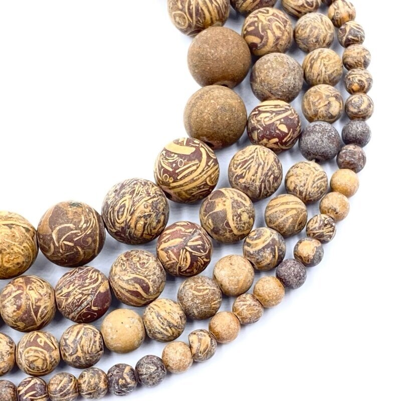 8mm matinis kaligrafo akmuo, 40cm juosta 8mm matinis kaligrafo akmuo, 40cm juosta