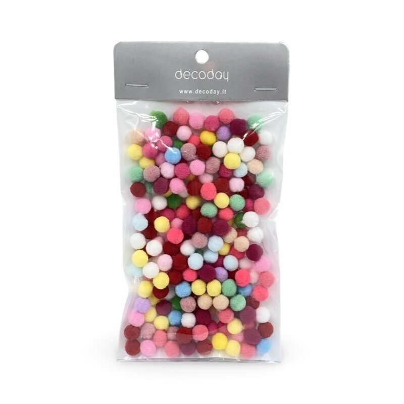 8mm mix sp. pom pom rutuliukai, ±200vnt.