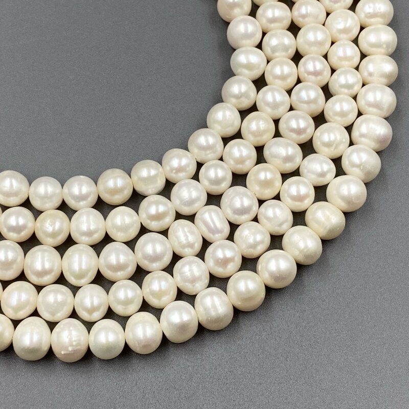 8mm natūralūs gėlavandeniai perlai, 38cm juosta 8mm natūralūs gėlavandeniai perlai, 38cm juosta