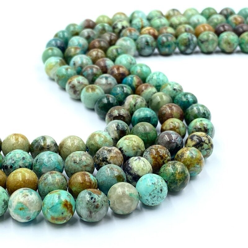 8mm Peru turkis, 40cm juosta 8mm Peru turkis, 40cm juosta