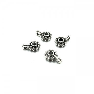 5x13mm sidabro sp. pakabukų laikikliai, 21vnt.