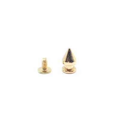 8x12mm rausvo aukso sp. įsukamos metalinės kniedės, 4vnt.