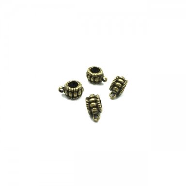 7x13mm žalvario sp. pakabukų laikikliai, 12vnt.