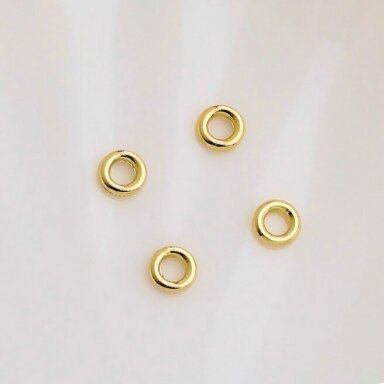 8x1,8mm 18k aukso sp. nerūdijančio plieno lituoti žiedeliai, 4vnt. 8x1,8mm 18k aukso sp. nerūdijančio plieno lituoti žiedeliai, 4vnt.