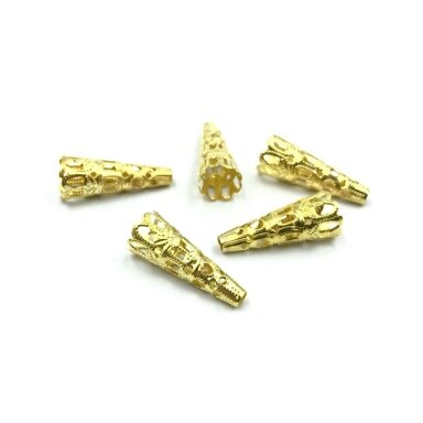8x22mm aukso sp. ažūrinės kepurėlės, 10vnt.