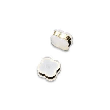 8x4mm 14k aukso sp. nerūdijančio plieno ir silikono auskarų fiksatoriai, 4vnt. 8x4mm 14k aukso sp. nerūdijančio plieno ir silikono auskarų fiksatoriai, 4vnt.