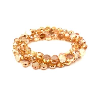 8x4mm skaidrūs oranžinės sp. disko formos karoliukai, 51cm 8x4mm skaidrūs oranžinės sp. disko formos karoliukai, 51cm