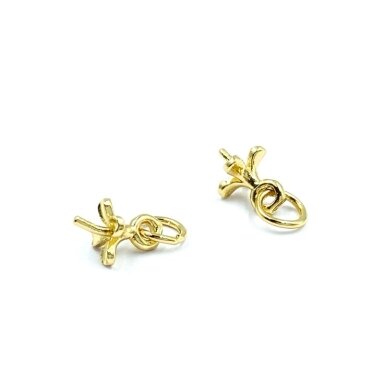 8x5mm 14k aukso sp. nerūdijančio plieno įklijuojamas pakabukų laikiklis, 2vnt.